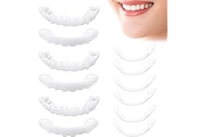 KEMUZ 3 Paare Zähne Zum Aufstecken, Zahnersatz Zum Aufstecken, Veneers Zähne Zum Aufstecken，Comfort Instant Cosmetic Veneers Teeth Top And Bottom Für Men And Women