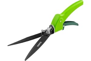 VERTO Rasenschere - Premium Rasenkantenschere - Antihaft-Beschichtung ergonomisches Design - Pflanzenschere Grasschere – 330-340 mm – 130 mm Klinge