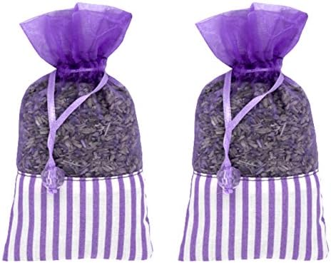 2-Packs of 20 Grams AC-047 French Natural Lavender Scent Moth Repellent Sachet Bags for Closets Cupboards Drawers and Wardrobe - Air Natural Freshener Giftset