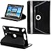 Produktbild Kindle Fire HD 7-inch Tablet PC Neues Design Universelle um 360 Grad drehbare PU-Leder Designer bunte Hülle mit Standfunktion - Cover - Tasche - Schwarz / Plain Black Von Gadget Giant®