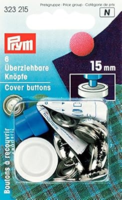 Prym Boutons recouvrir laiton argent 15mm avec outil