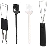 Key Pullers, 2 Key Pullers + 2 Keyboard Brushes, Stainless Steel Keyboard Key Puller, for Mechanical Keyboard Cleaning