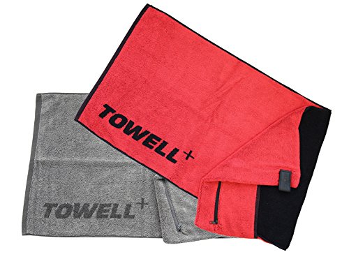 Preisvergleich Produktbild Towell Sporthandtuch rot und grau 40x90cm