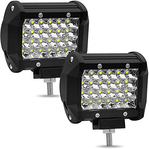 Enterest Pods LED Work Lights Driving Fog Lights for Off-road, Truck, Car, ATV, SUV, Jeep LED Light Bar 1 Year Warranty (4-inch 72W)