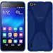 Produktbild PhoneNatic Case für Huawei Honor 6 Hülle Silikon blau X-Style + 2 Schutzfolien