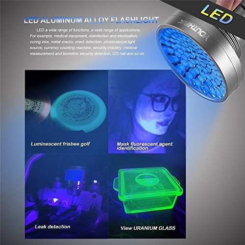 Delipop 100 Leds 395nm UV Blacklight Taschenlampen Bestrahlungsbereich für die Erkennung von Skorpionen Pet Urin Fleck Gefälschte Währung - 8