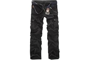 Minetom Homme Cargo Pantalon avec Poches Pantalon De Combat D'Extérieur Pantalon De Travail Activités en Plein Air Pantalon Décontracté