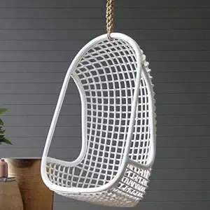 Stratsburg White Rattan Swing