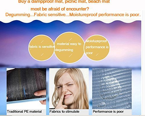 GenKi 180 x 150 cm Picknickdecke Picknickmatte Wasserdichte Stranddecke Baby Strand Matte Außendecke Campingdecke Matte Sandlose Strandmatte - 8