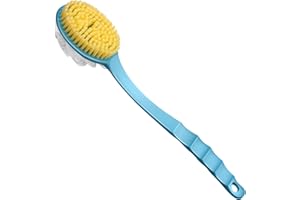 Eruinfang Körperbürste, Doppelseitiger Rückenschrubber, Langer Griff, Bade-Duschbürste mit Weichen und Steifen Borsten für Peeling-Dusche, Erweichung der Haut, für Männer und Frauen
