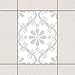Produktbild Fliesen Aufkleber – Flower Blume Design Weiß Hellgrau 20 cm x 15 cm, Set Größe: 10 Stück