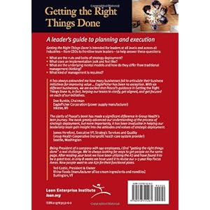 Getting the Right Things Done