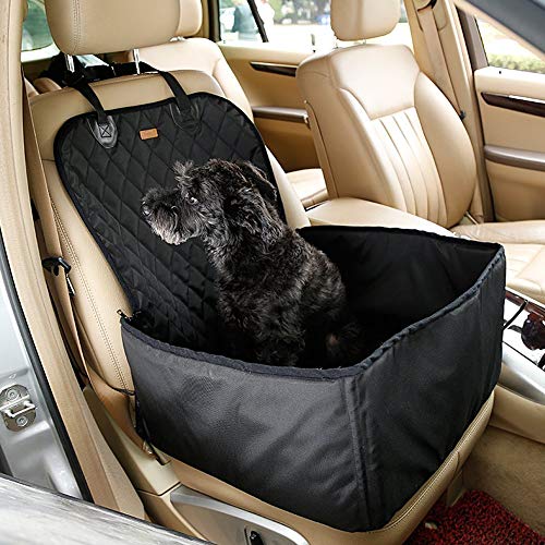 Kisspet 2 in 1 Pet dog thick waterproof car single front pet seat cover (Grey)