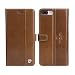 Produktbild iPhone 7 Hülle, Pierre Cardin Premium-luxuriöse Vintage echtes Leder-Holster-Fall-Abdeckung mit drehbarem Gürtelschnalle-Verschluss Telefonkasten für Apple iPhone 7, Braun