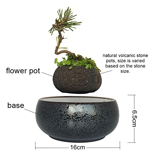 Levitating potted magnet schwimmenden Topf Luft Bonsai Baum Keramik Blumentopf - 5