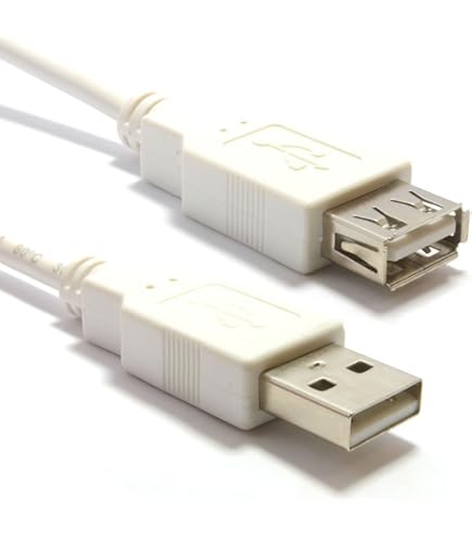 Waytex 11350 Cavo Prolunga USB 2.0 A Maschio/Femmina - 5 Metri, Beige, Fino A 480 Mbps - 2