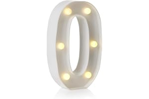 anso LED Alphabet Letter & Number Light Sign Decorations Lamp for Home Birthday Party Event Night Lights 22cm (0)