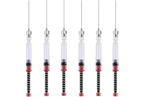 LEEQ Llenador de Jeringa de Tinta para Pluma Estilográfica - Plumas estilográficas convertidor de Plumas, convertidor con Punta de Aguja extraíble para Rellenar tintas(6 PCS)