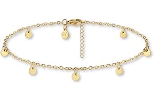 GD GOOD.designs EST. 2015 Bracelet de cheville pour femme I Chaine de cheville acier inoxydable I Bijoux fantaisie en 18K Or, Argent ou Or-Rose