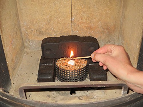 Anzündhilfe für Kaminöfen – Direktanzünder auch für große Holzscheite u. Briketts – Pelletkorb – Kaminkorb – Schnellanzünder – Anzünder – Ofenanzünder – Kaminzubehör – Pelletskorb – Anzündholz - 6