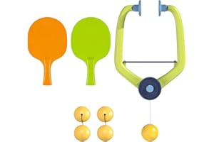 LOVIVER Indoor Hanging Table Tennis Portable Paddles and Balls Exerciser for Door Frame Parent Child Interaction Toy, with 6 Balls
