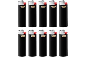 SUNMONDO BIC Maxi Feuerzeuge Schwarz (BIC Maxi J26) (10 Stück)