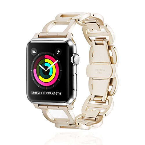 Apple Watch Band Stainless Steel Link Bracelet Adjustable Flexible