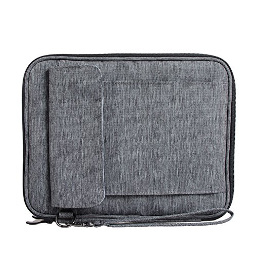 Damero Univesale Reisetasche Organiser Tasche mit Doppelschicht zur Aufbewahrung von Speicherkartenfächer für Ipad, Kabel und Festplatte, Dunkelgrau - 2