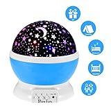 Starry Night Light Lamp,SlowTon Romantic 3 Modes Colorful LED Moon Sky Dreamer Desk Rotating Cosmos Starlight Projector for Children Kids Baby Bedroom