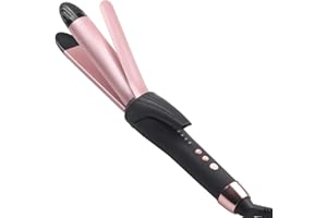 DSGKUU 2 in 1 Hair Straightener and Curler, 30MM Curling Iron Dual Voltage Travel, Flat Iron Curling Tongs in One Ceramic with Adjustable Temp for All Hair Types