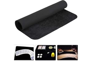 Enjoyer Great Prestige Closeup Tapis de cartes de poker noir avec batte magique Magicien Accessoires magiques avec pièces de monnaie 60 x 40 cm