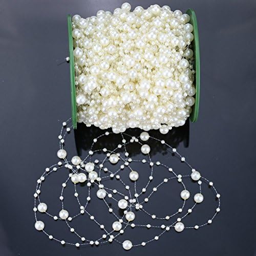 Erosion 200 Feet Roll Ivory Pearl String Party Garland Wedding Centerpieces Bridal Bouquet Crafts Decoration