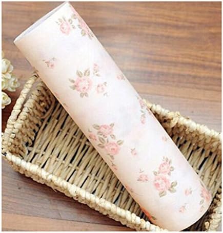 Zhide Beautiful Roses Pattern Non-Adhesive Shelf Paper Drawer Liner(Size S,L) (L)
