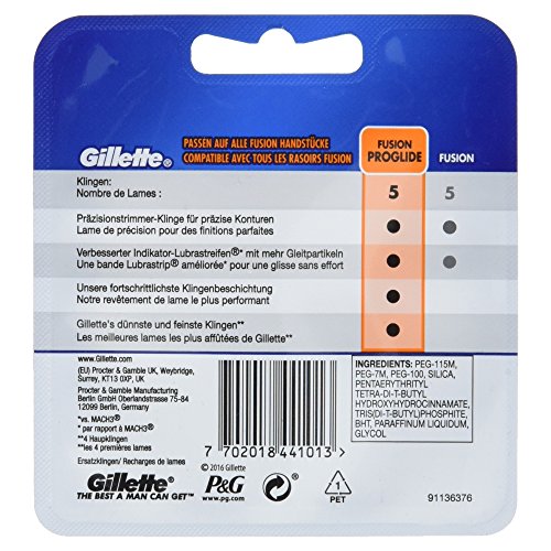Gillette Fusion ProGlide Rasierklingen für Männer 4 Stück - 2