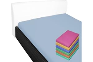 Nurtextil24 Bettlaken 100% Baumwolle 28 Farben und 4 Größen ohne Gummizug Himmelblau 150 x 240 cm