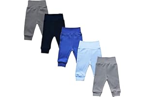 MEA BABY Unisex Baby Hose aus 100% Baumwolle im 5er Pack/Pumphose. Babyhose für Jungen Baby Hose für Mädchen, Schlupfhose
