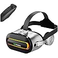 ROCKTECH VR Smart Glasses with Built-in Adjustable Headphones and Bluetooth Remote Controller- Virtual Reality VR Headset with 110 Degree FOV