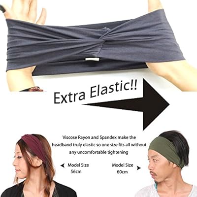 Casualbox Men Japanese Elastic Headband Hair Band Accessory