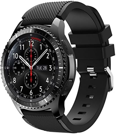 For Samsung Gear S3 Watch Band Classic/Frontier,HAVE1SEE Sport Watch Strap New Silicone Bracelet Watch Strap for Samsung Gear S3 Black