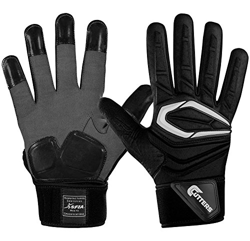 Cutters Gant de Football américain The Force 2.0 Lineman S931 Noir