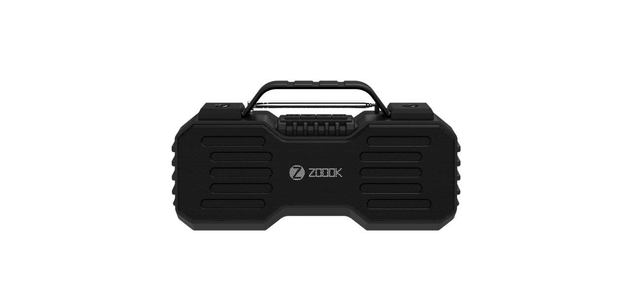 Zoook Rocker Boombox Atom Bluetooth Speaker/Designed for Great FM/10 Watts/TWS/USB/TF/AUX/Rechargeable Battery/Thumping bass/Portable/Wireless/Dual Drivers/handsfree Calling (Black)