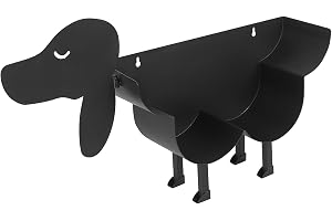 Nyhet toalettrullehållare stativ fristående, metall rolig hund väggmonterad toalettpappersstativ fristående för badrum kök lo