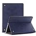 Produktbild iPad Pro 10.5 Hülle, elecfan® Vintage Retro Business-Stil Folio Slim Fit Kunstleder Schutzhülle Case Smart cover mit Standfunktion / Kartenfächer / Auto Schlaf Aufwachen Funktion PU Leder Tasche Ledertasche Leichtgewicht Anti Kratzer Schutzhülle für iPad Pro 10.5 (iPad Pro 10.5, Blau)