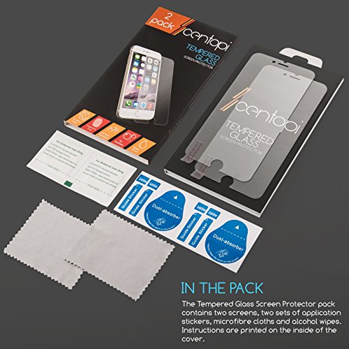 Centopi iPhone 6 / 6S Plus Tempered Glass Screen Protector [2 Pack]