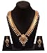 Sitashi Yellow Gold Plated Laxmi Temple Coinlong Chain Necklace & Earrings Set For Women RS.679.00