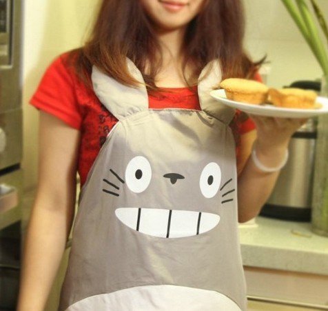 ERGEOB-Studio-Ghibli-My-Neighbor-Totoro-Gray-Apron-Kche-Schuerze-Home-Wear-Cosplay