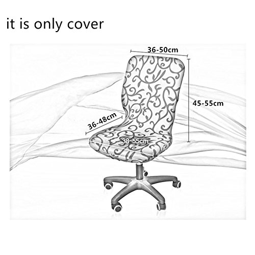 zerci Computer-Bürostuhl Bezug Universal Stuhl Bezug Stretch drehbar Stuhl Bezug, Color 9, Einheitsgröße - 2