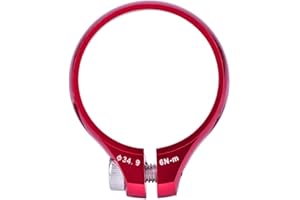 TBEST cierre sillin 34,9,Collier de selle 34,9 rouge noir en alliage d’aluminium Pour vélo de montagne route VTT Libération rapide de la tige de selle, Rouge