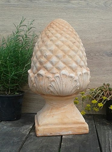 Pinienzapfen 40 cm hoch, echt Terracotta Terrakotta Garten Deko Blüte Zapfen