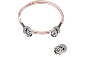 ‎VECYS Vecys BNC Męski na BNC Męski kabel 50ohm RG316 RF Koncentryczny Kabel Połączeniowy Pigtail 3ft/1m do Antena RF Ham Radio Handheld